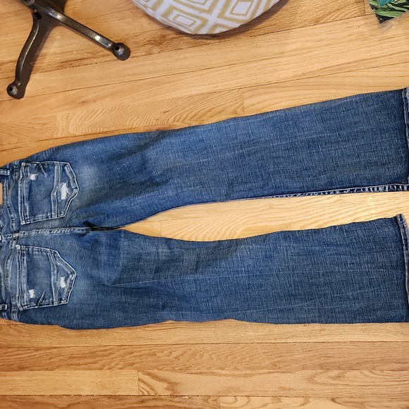 BKE Blue Distressed Payton Style Jeans Mid Rise Bootcut Size 30 X 31.5 Stretchy - Picture 8 of 15